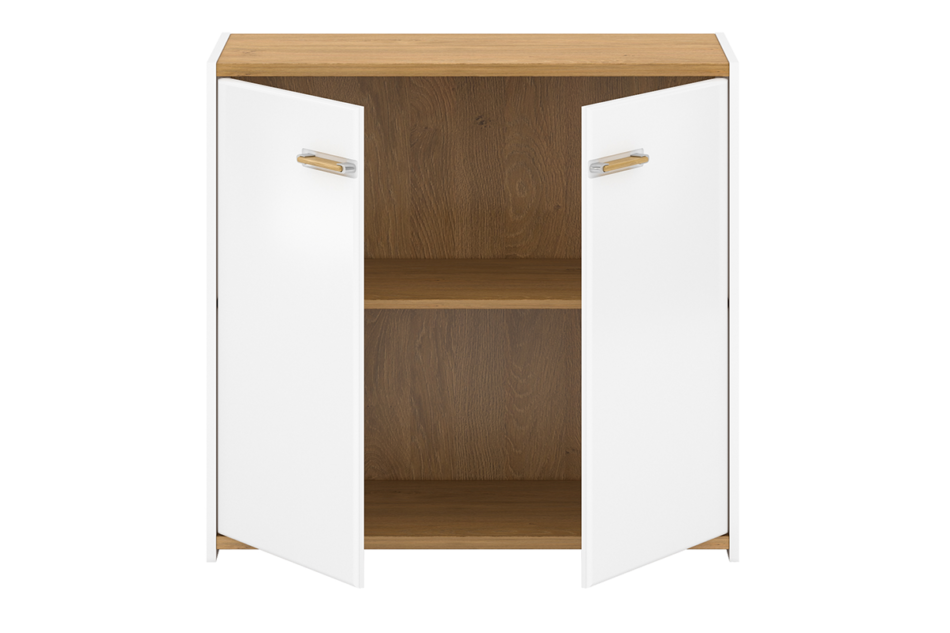 ANTHO Komoda biały/dąb naturalny - zdjęcie 1