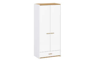 ANTHO, https://dev1-mda.konsimo.pl/kolekcja/antho/ Szafa ubraniowa biały/dąb naturalny - zdjęcie