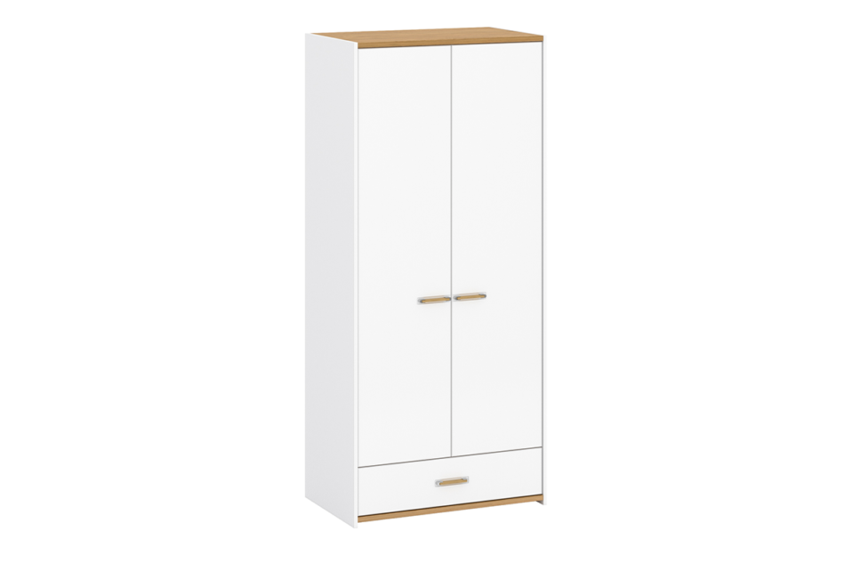 ANTHO Szafa ubraniowa biały/dąb naturalny - zdjęcie 0