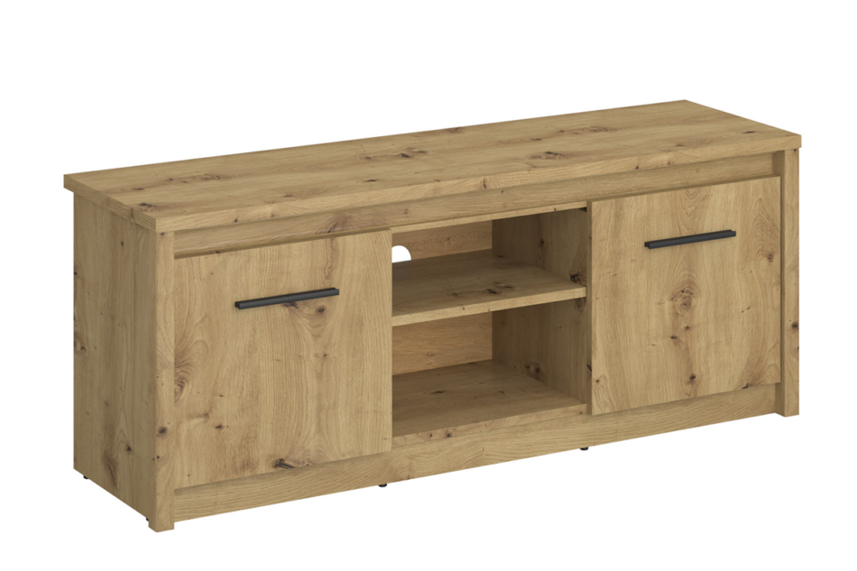 LEORI Szafka RTV dąb artisan - zdjęcie 0