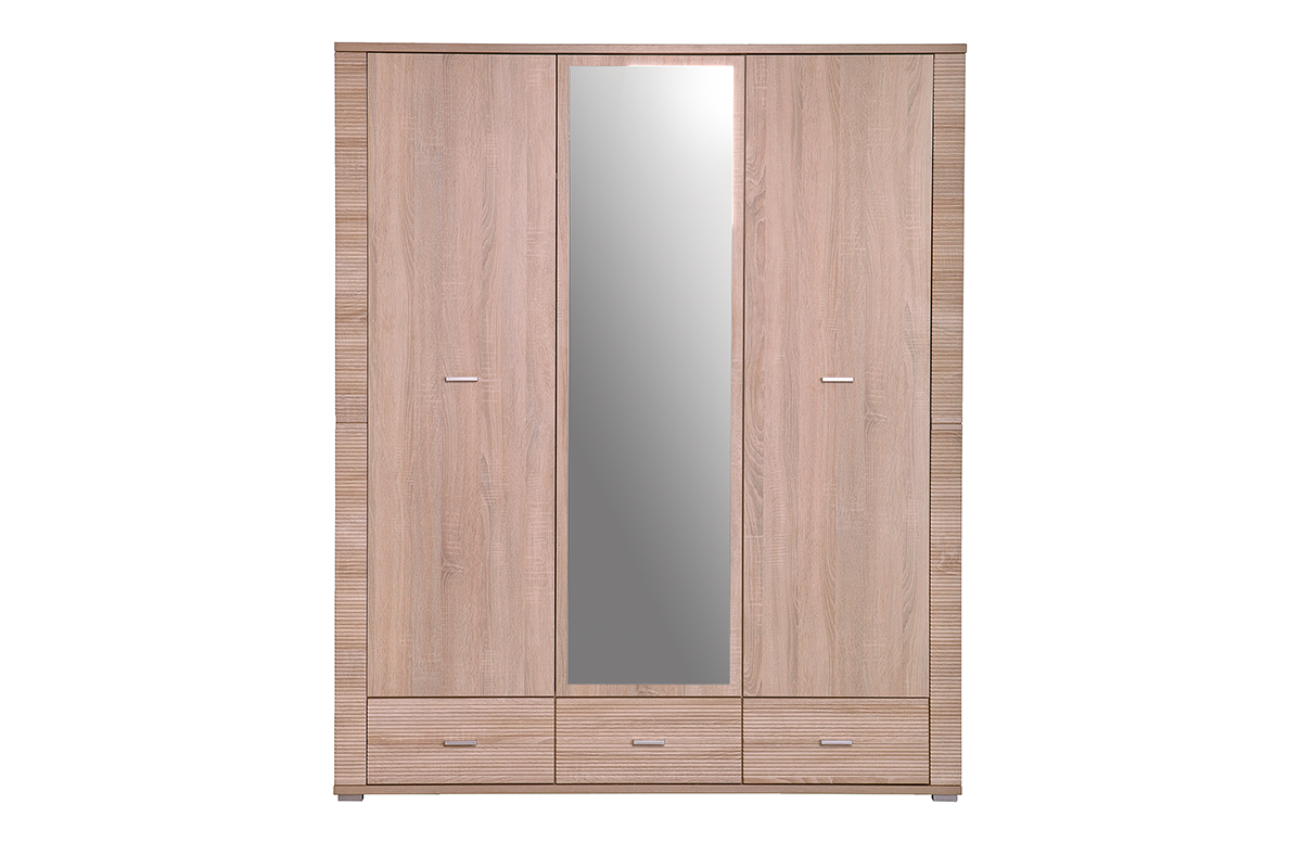 Szafa z lustrem na ubrania dąb sonoma
