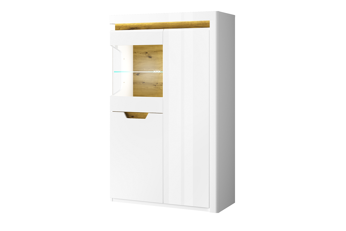 Szklana witryna w stylu skandynawskim