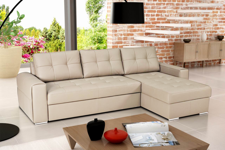 NEVIS Narożnik lewy/prawy kremowy - zdjęcie 1