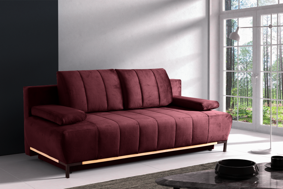 GRANDO Sofa 3 burgundowy - zdjęcie 2