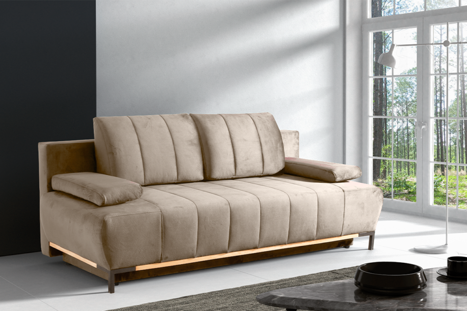 GRANDO Sofa 3 jasny brązowy - zdjęcie 2