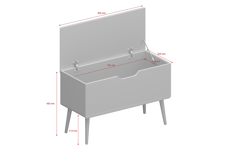 GAIA Kontenerek biały/dąb - zdjęcie 2