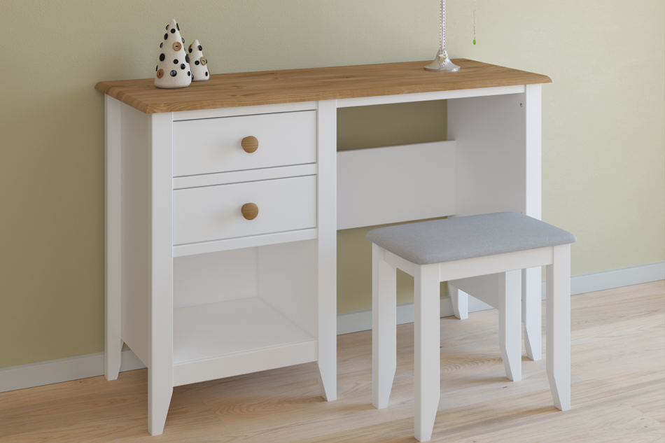 HESTON Stołek biały/szary - zdjęcie 4