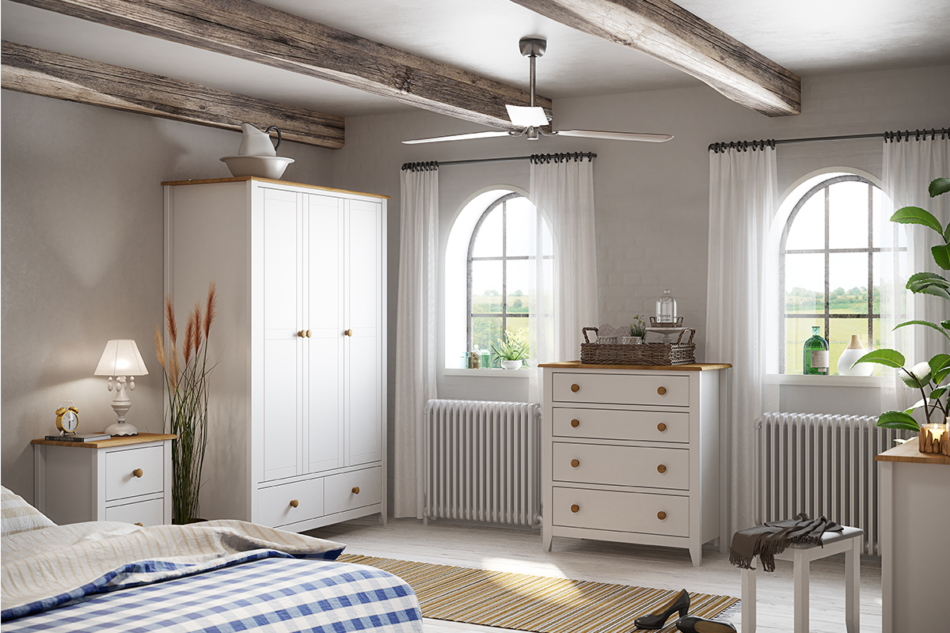 HESTON Komoda biały/dąb naturalny - zdjęcie 3