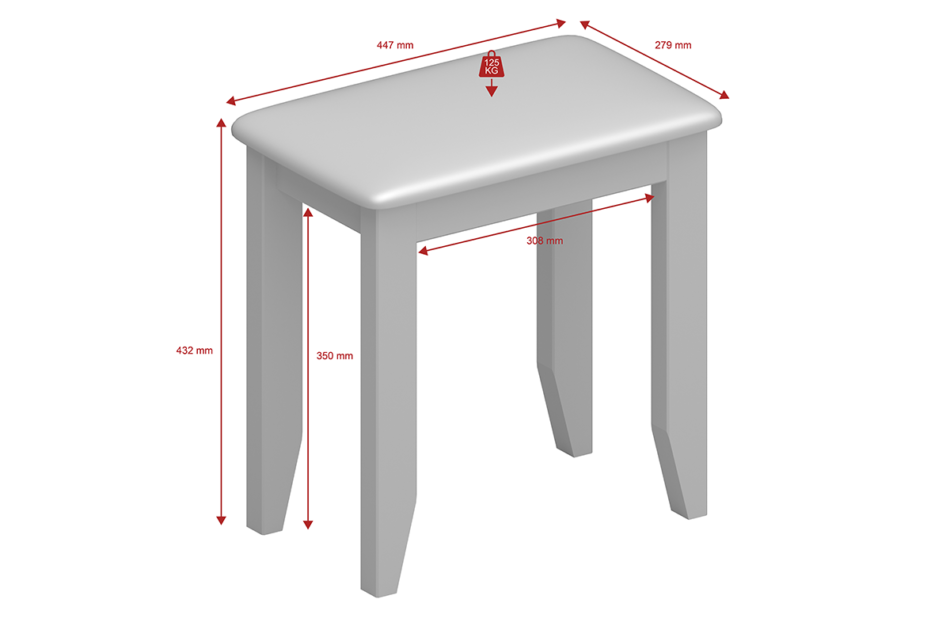 HESTON Stołek dąb naturalny/szary - zdjęcie 2