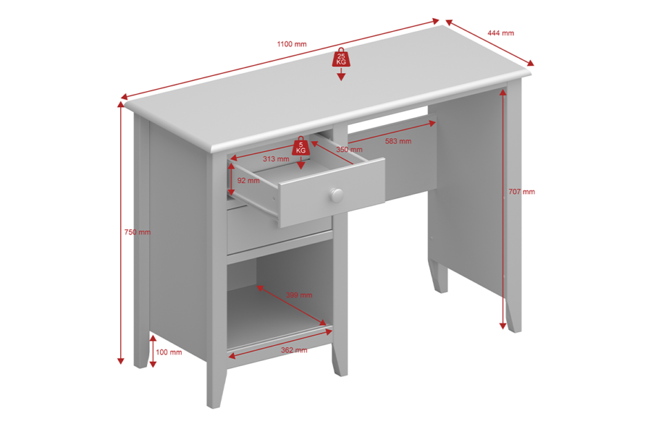 HESTON Biurko dąb naturalny - zdjęcie 3
