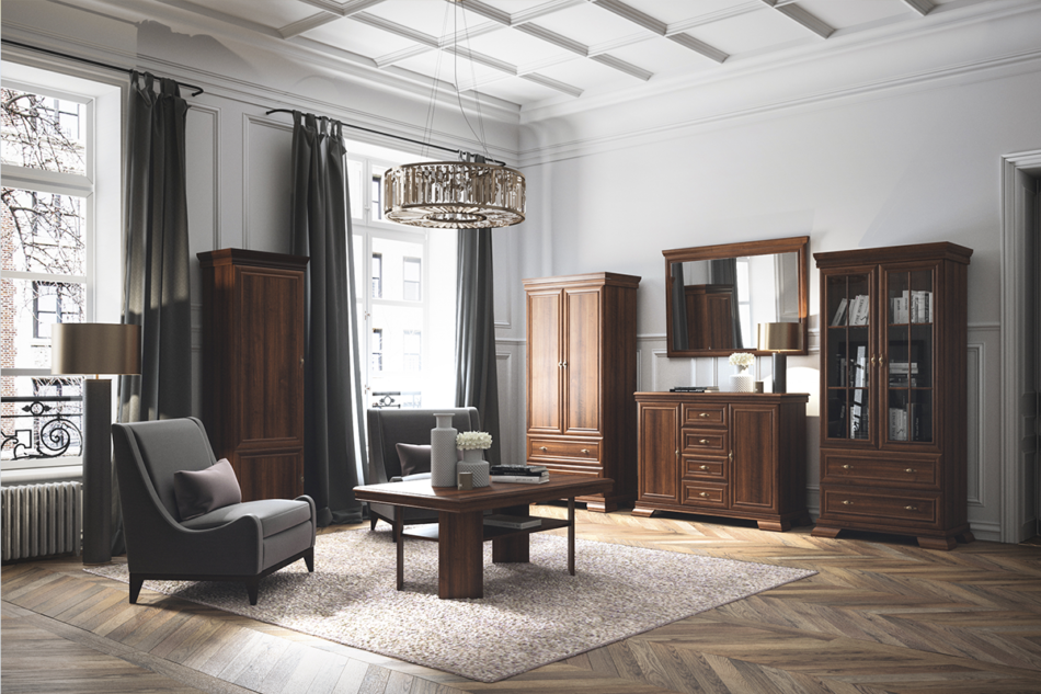 IMPERIO Stolik kawowy prostokątny z półką orzech - zdjęcie 3