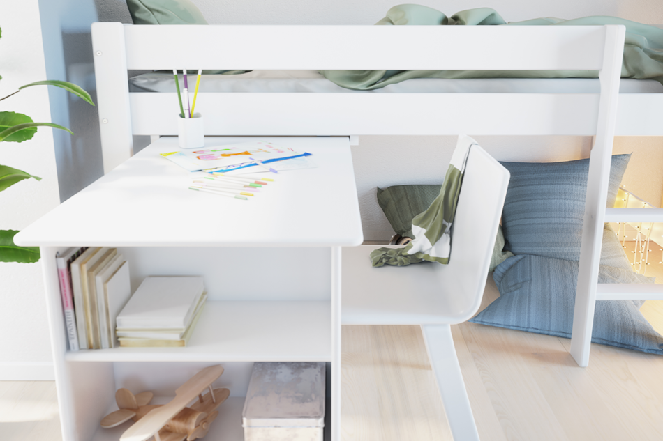 NICE Łóżko piętrowe ze stelażem biały - zdjęcie 7