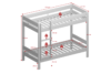 NICE Łóżko piętrowe ze stelażem biały - zdjęcie 10