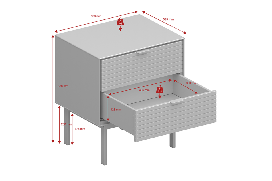 SOMA Stolik nocny czarny - zdjęcie 2