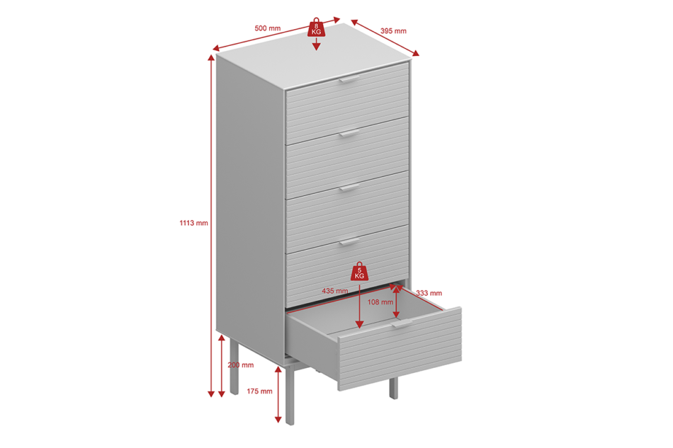 SOMA Komoda biały - zdjęcie 2