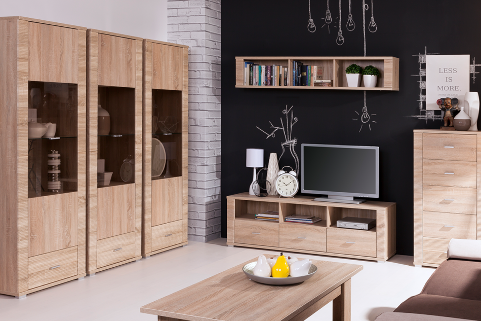 THEMO Duże biurko dąb sonoma dąb sonoma - zdjęcie 3