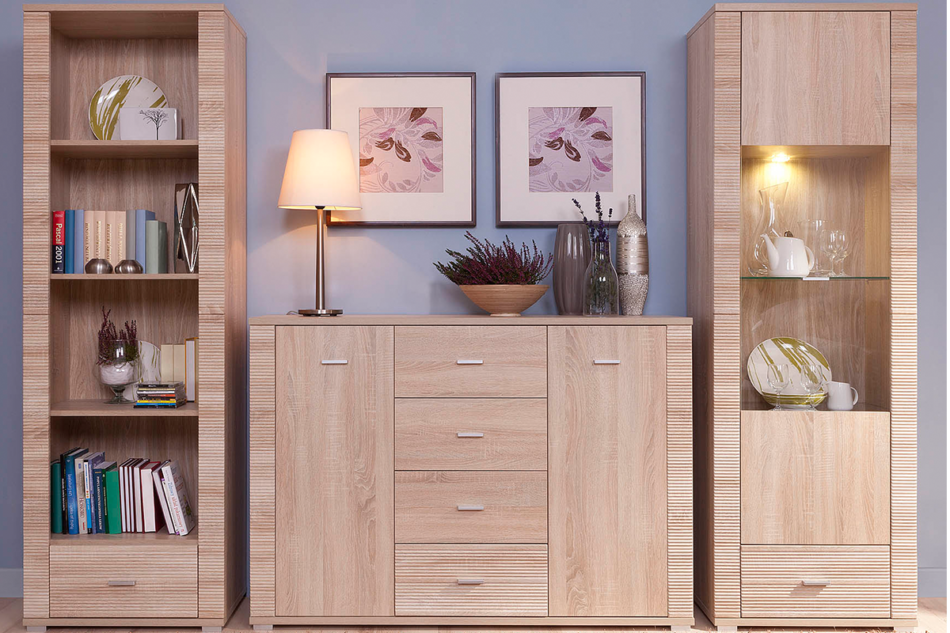 THEMO Duże biurko dąb sonoma dąb sonoma - zdjęcie 4