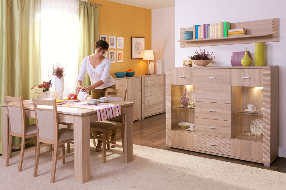 THEMO Duże biurko dąb sonoma dąb sonoma - zdjęcie 6