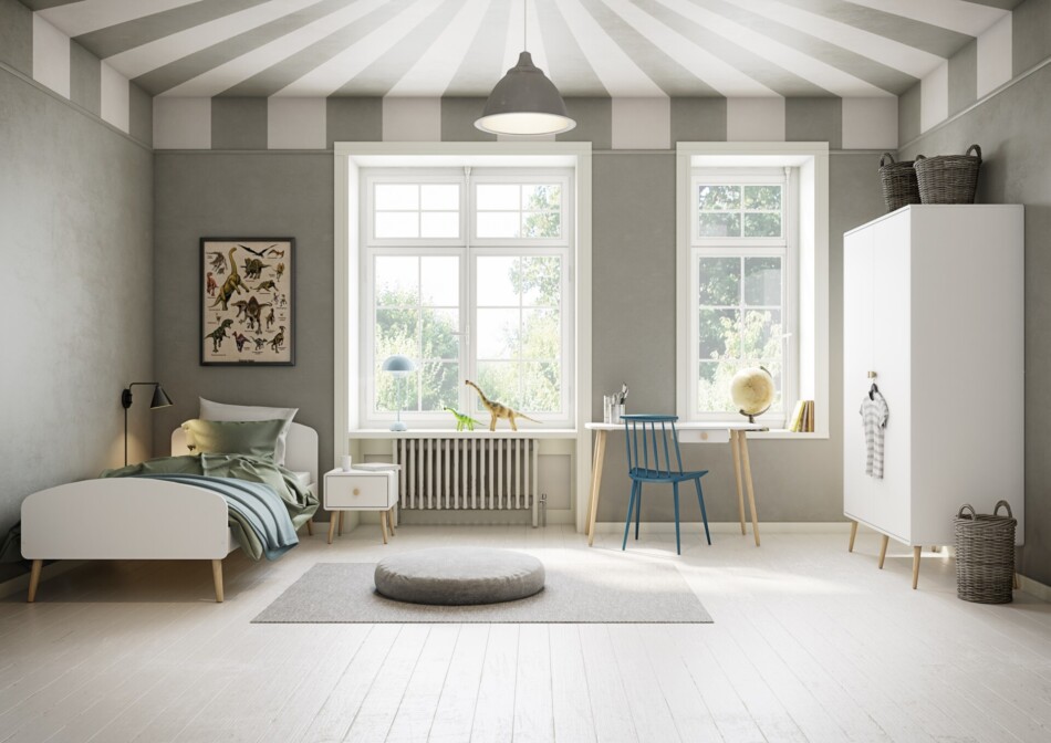 GAIA Stolik nocny biały/dąb - zdjęcie 5