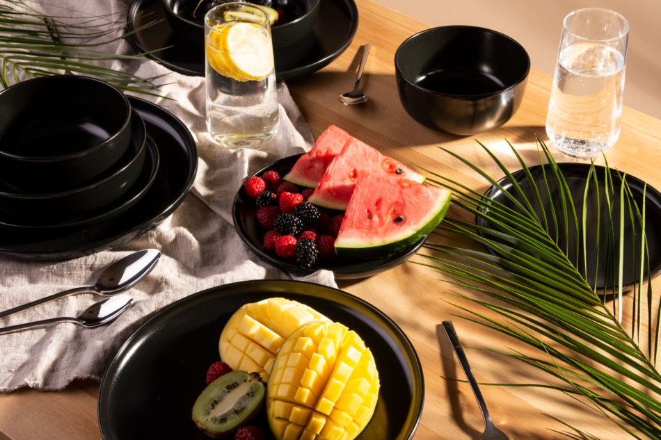 VICTO Talerz deserowy czarny/matowy - zdjęcie 4